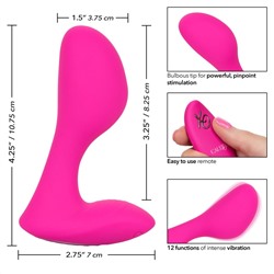 Розовый массажер G-точки Remote G Spot Arouser - 10,75 см.