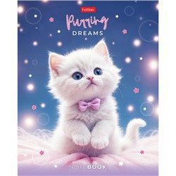 Тетрадь  48л клетка пластиковая обложка 300мкм "Нежные мечты" (092369) Хатбер