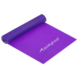 Эспандер ленточный для фитнеса ONLYTOP, 150×15×0.05 см, 20 кг, МИКС