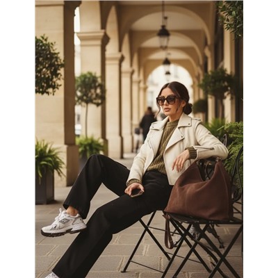 Джинсы трубы карго с карманами