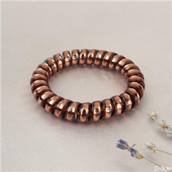 Резинка-пружинка для волос / NSAF-14 /уп 100/коричневый