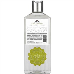 Cremo, All Season, Body Wash, No. 2, Sage & Citrus, 16 fl oz (473 ml)
