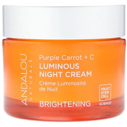 Andalou Naturals, Ночной крем для придания сияния коже, фиолетовая морковь и витамин C, 50 мл (1,7 жидкой унции)