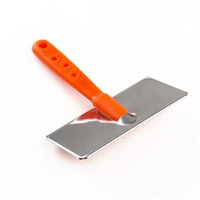 Пуходерка «Лапки» большая с каплями, 12×13 см, оранжевая