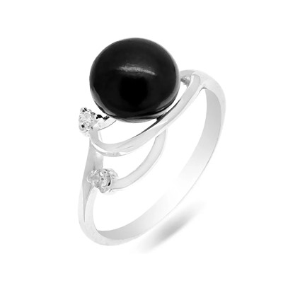 Кольцо из серебра жемчуг, К1517ч