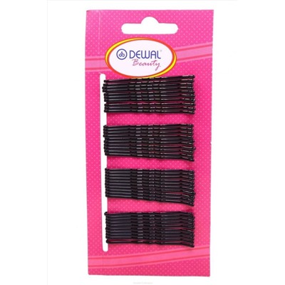 Dewal Beauty Невидимки для волос N-40BLACK, волна, 50 мм, черный, 40 шт.