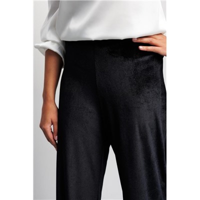 Брюки палаццо с высокой посадкой 392BLK (Черный)