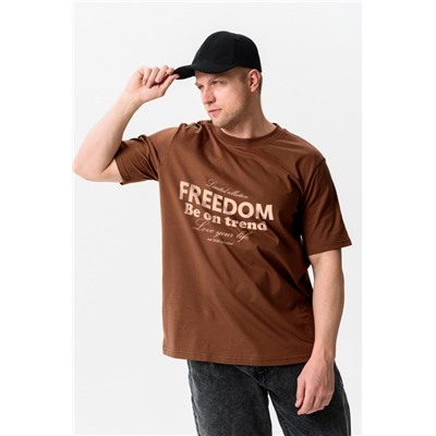 Футболка мужская 8503 (Коричневый_свобода)