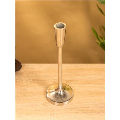 Подсвечник «Модэст», 9×9×27 см, алюминий, серебристый