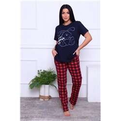 Пижама 57053 (Темно-синий)