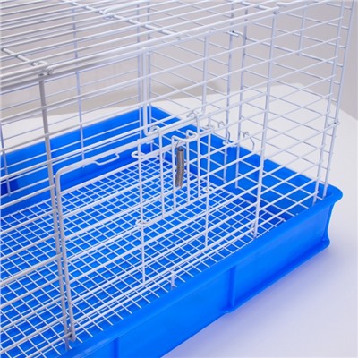 Клетка для кроликов RT-1, 62×42×39 см, синяя