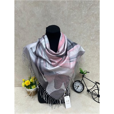 Палантин в клетку из кашемира, мультицвет