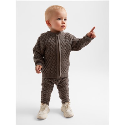 Джемпер детский вязаный MINAKU, цвет кофейный, рост 68-74 см