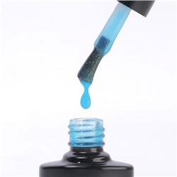 Гель лак для ногтей, витражный, трехфазный, 8 мл, LED/UV, голубой (11)