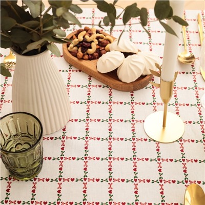 Скатерть «Этель» Flower Cage, 110×149 см, 100% хлопок, рогожка 186 г/м²