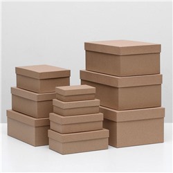 Набор коробок 10 в 1 «Крафт однотонный», 30.5×20×13 - 12×6.5×4 см