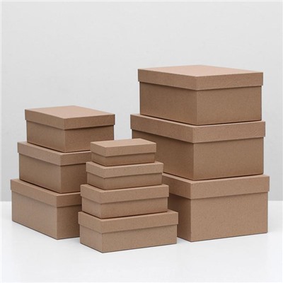Набор коробок 10 в 1 «Крафт однотонный», 30.5×20×13 - 12×6.5×4 см