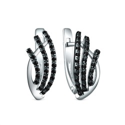 Кольцо из серебра с натуральной шпинелью родированное 925 пробы 1-538рч416