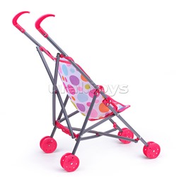 Коляска-трость для кукол, прогулочная, цвет розовый