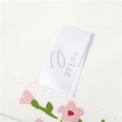 Дорожка на стол Этель «Цветочек» 40×146 см, саржа 190 г/м², 100% хлопок, белая