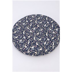 Простыня на резинке из бязи на круглый матрас 75х75, арт.ПРГ-КР/зайка-синий