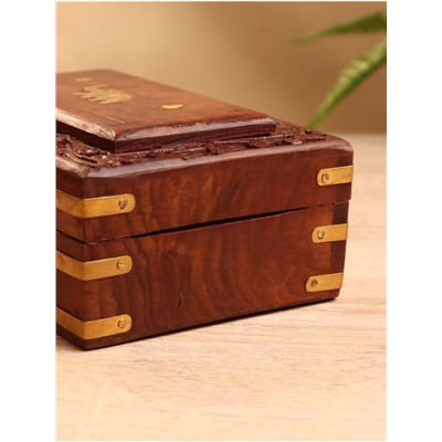 УЦЕНКА Шкатулка «Слоник», 15×10×6 см, дерево