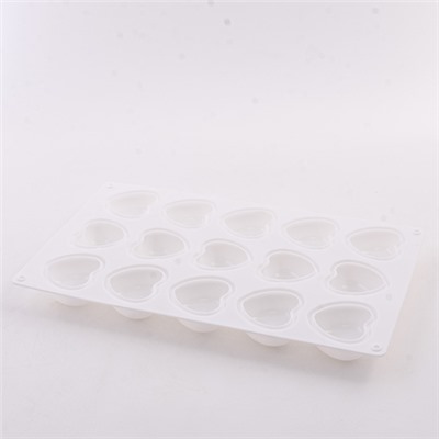 80327-287G Форма Сердце для выпечки кексов, пирожных, конфет, муссов силикон (х120)