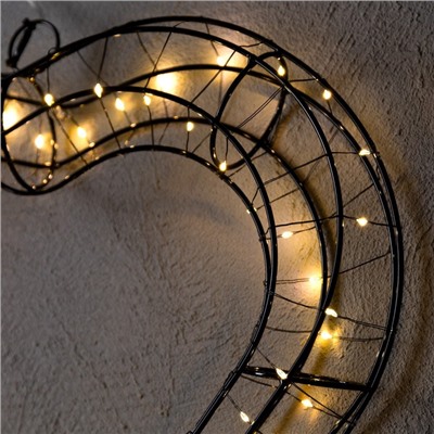 Светодиодная фигура «Сердце» 40.5×39.5 см, металл, батарейки ААх2 (не в комплекте), свечение тёплое белое