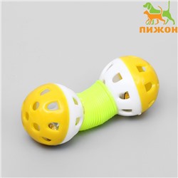 Игрушка для кошек «Два шарика на пружинке», шарики 4 см, микс цветов