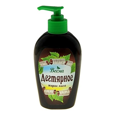 Мыло Жидкое 280гр с дозатором Дегтярное Ассорти ВЕСНА/15