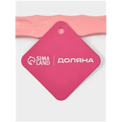 Щётка банная на ручке Доляна, массажёр, 33×6 см, розовая