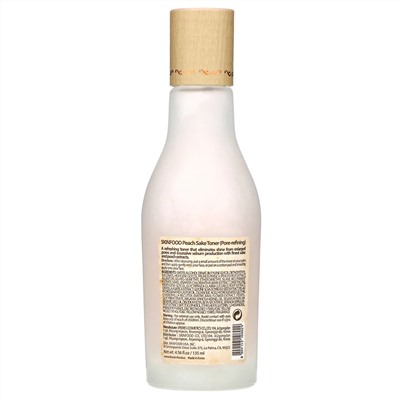 Skinfood, тоник с персиком и саке, 135 мл (4,56 унции)