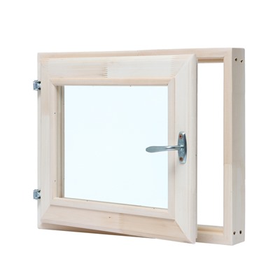 Окно деревянное для бани, 40×50 см, двойное стекло, «Добропаровъ»