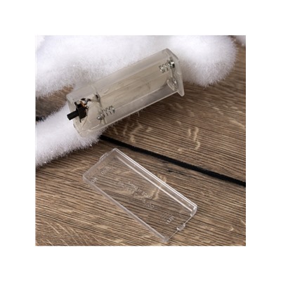 Светодиодная фигура «Олень» 16×30×9 см, флок, от батареек, свечение тёплое белое