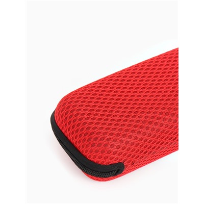 Футляр для очков на молнии, однотонный, размер 15×4×6.5 см, красный