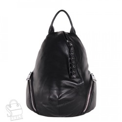 Рюкзак женский кожаный 18153 black Polina&Eiterou
