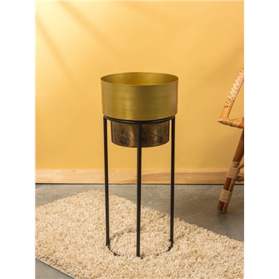 Кашпо на подставке «Золото Скифов», 30.5×30.5×73.5 см, железо