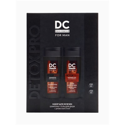 Подарочный набор мужской Detox pro: гель для душа 250 мл + шампунь 250 мл