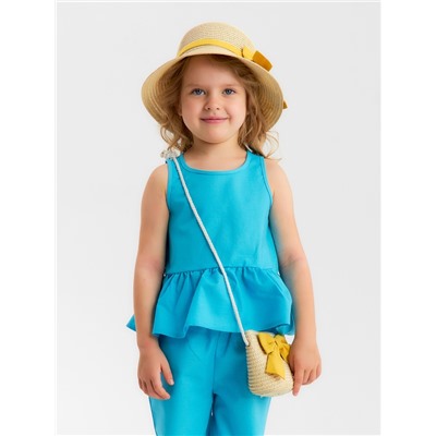 Блузка для девочки, MINAKU, голубая, рост 110 см