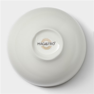 Салатник Magistro La Perle, 250 мл, d=10.2 см, фарфор, белый