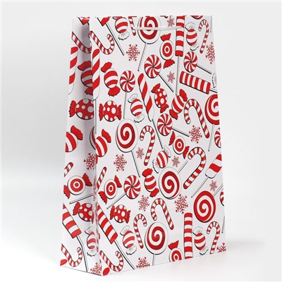 Пакет подарочный новогодний ламинированный «Сладости», L 28×38×9 см