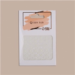 Наклейки для ногтей «Узоры», белые