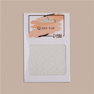 Наклейки для ногтей «Узоры», белые