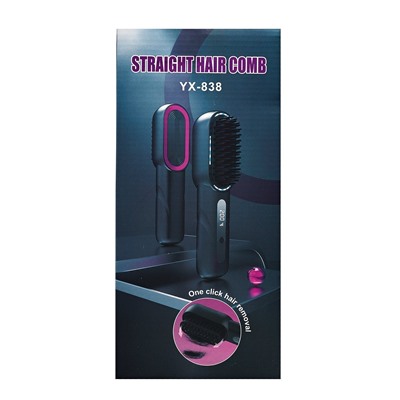 Стайлер - Расчёска YX-838 Беспроводной (50W, 5000mAh) (gray/violet) (237368)