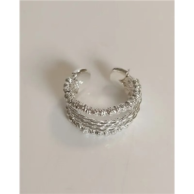 Кольцо с белым серебрением