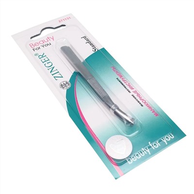 Zinger Пинцет для бровей дугообразный скошенный / Standard 86053 S, серебристый 2379