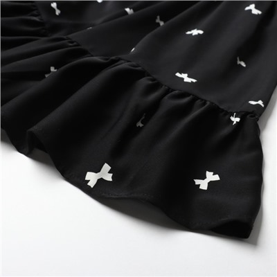 Платье мини женское с завязками MIST, размер 50, чёрное