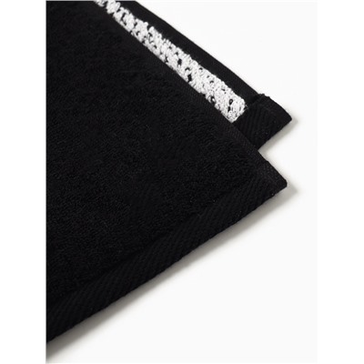 Полотенце махровое Этель «Лучший папа», 70×130 см, 100% хлопок, 420 г/м², чёрно-белое