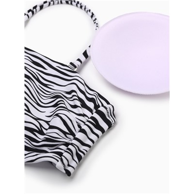 Купальник раздельный женский MINAKU, принт зебра, размер 42