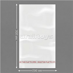 Пакет упаковочный с клеевой полосой 200x300 мм, (100 шт в упаковке) ПНД, 25 мкм